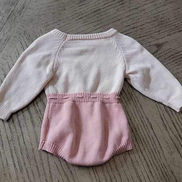 12-24 month girls long sleeve star jumper romper 💟 - Picture 5 of 6